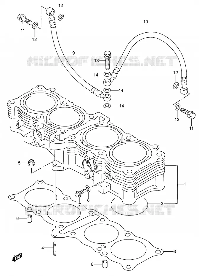 CYLINDER Suzuki MOTO 600 RF 1995  RF600RUS(E2)