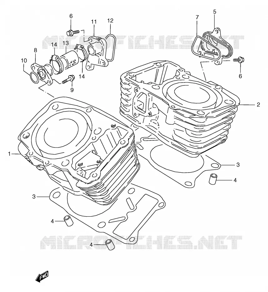 CYLINDER Suzuki MOTO 800 MARAUDER 2003  VZ800K3(E2)