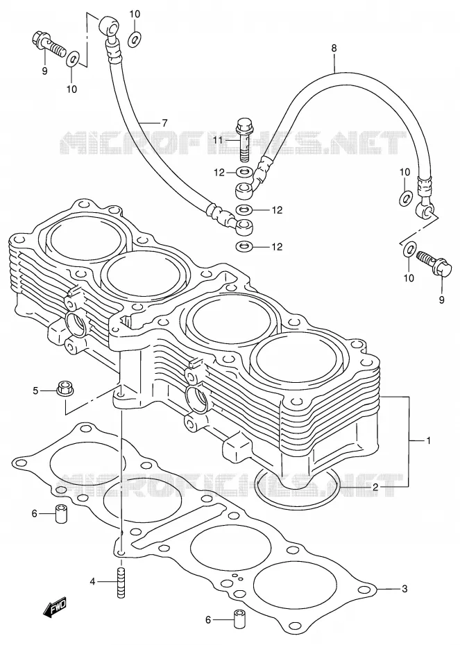 CYLINDER Suzuki MOTO 900 RF 1995  RF900RS(E2)