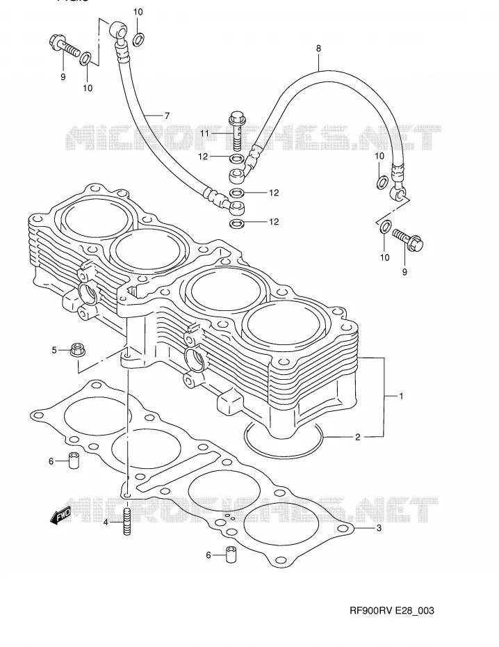 CYLINDER Suzuki MOTO 900 RF 1995  RF900RZS(E28)