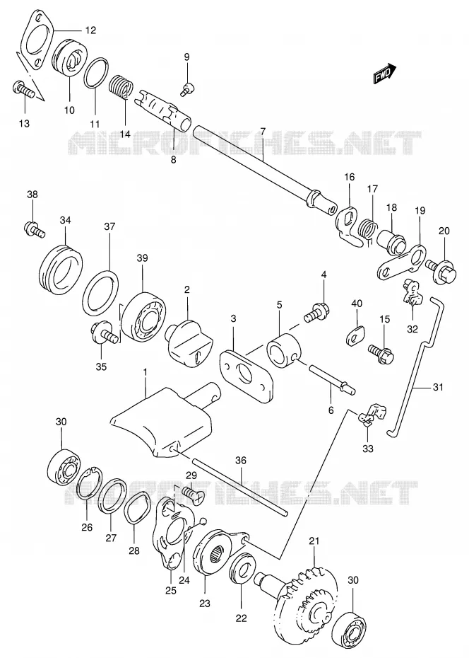 EXHAUST VALVE (MODEL T) Suzuki MOTO 250 RM 1997  RM250V(E3/E28)