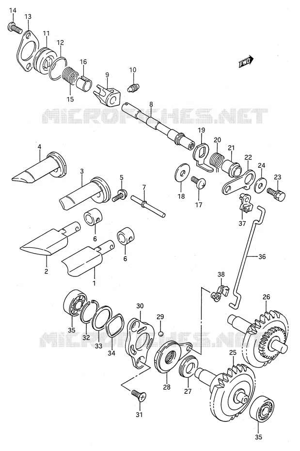EXHAUST VALVE Suzuki MOTO 125 RM 1989  RM125K(E28)