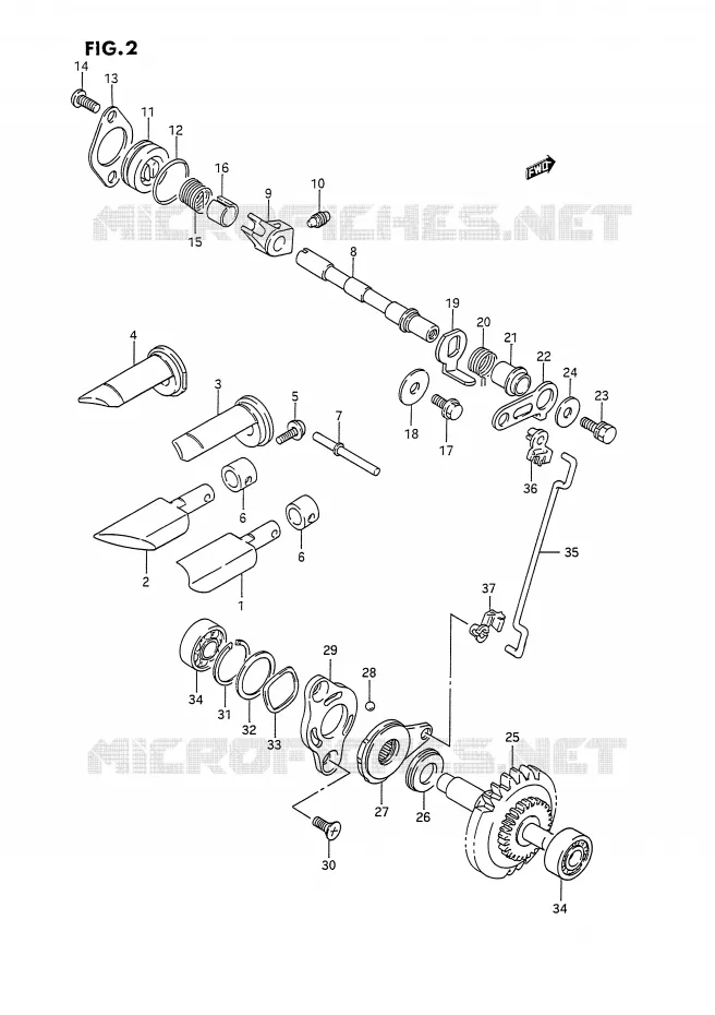 EXHAUST VALVE Suzuki MOTO 125 RM 1992  RM125N(E2)