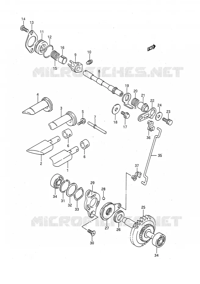 EXHAUST VALVE Suzuki MOTO 125 RM 1995  RM125S(E28)