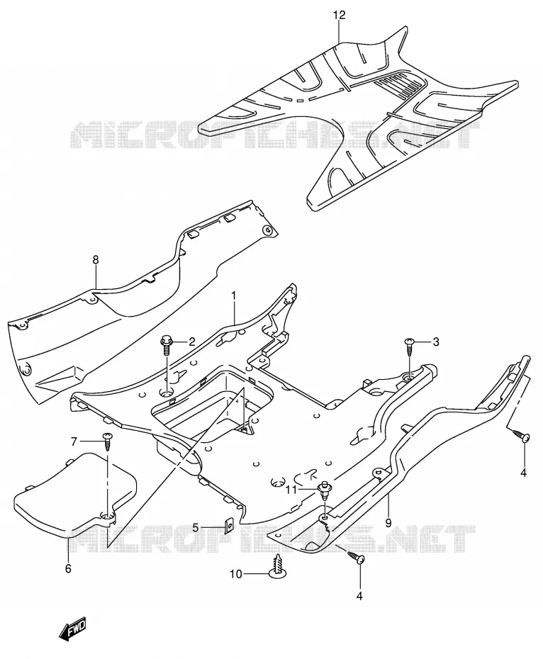 FOOTREST Suzuki SCOOTER 125 UE 2001  UE125CTK1(P2)