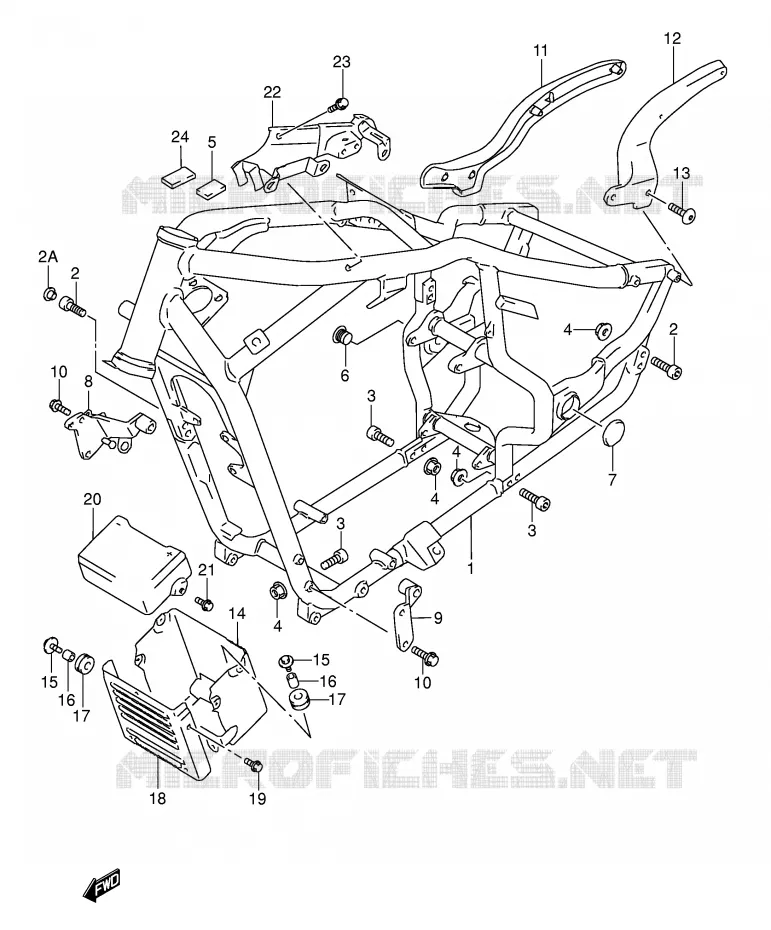 FRAME Suzuki MOTO 1500 INTRUDER 2006  VL1500K6(E2)