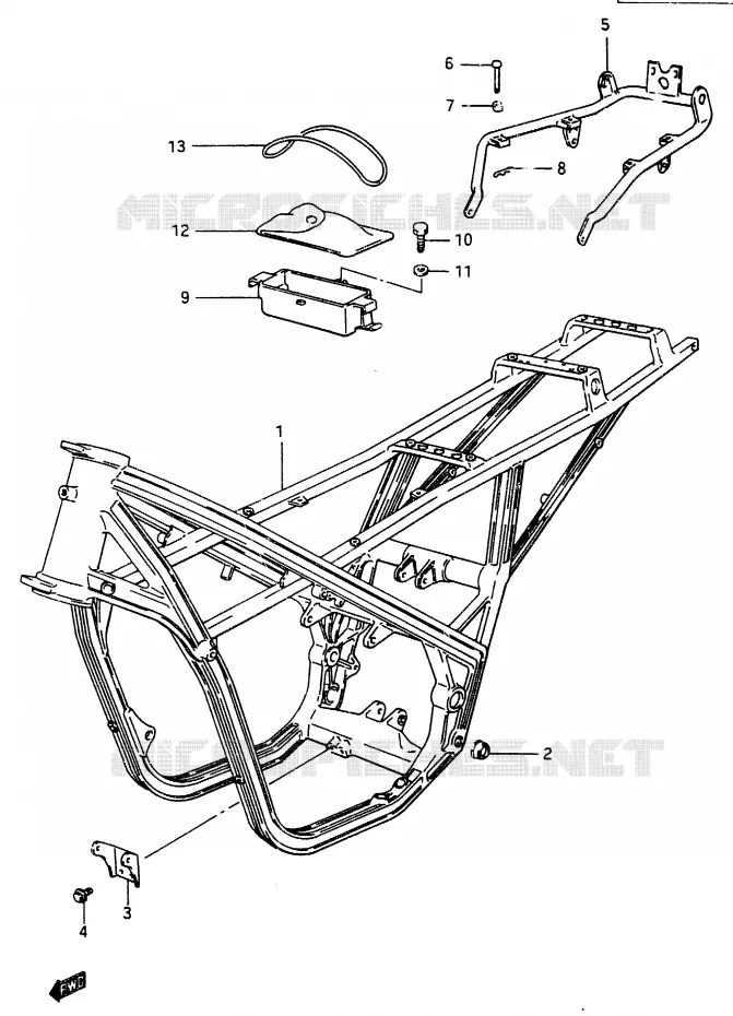 FRAME Suzuki MOTO 250 RG 1986  RG250FG(G/H)