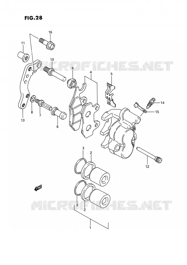 FRONT CALIPER (MODEL N/P/R) Suzuki MOTO 125 RM 1993  RM125P(E2)