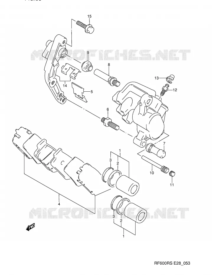 FRONT CALIPER Suzuki MOTO 600 RF 1993  RF600RP(E28)