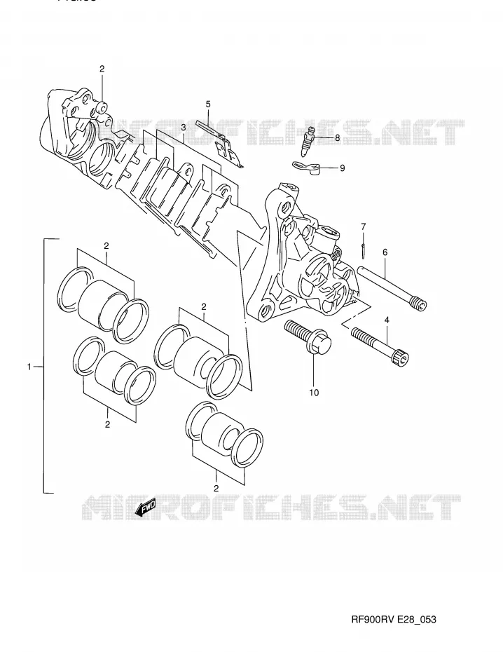 FRONT CALIPER Suzuki MOTO 900 RF 1994  RF900RR(E28)