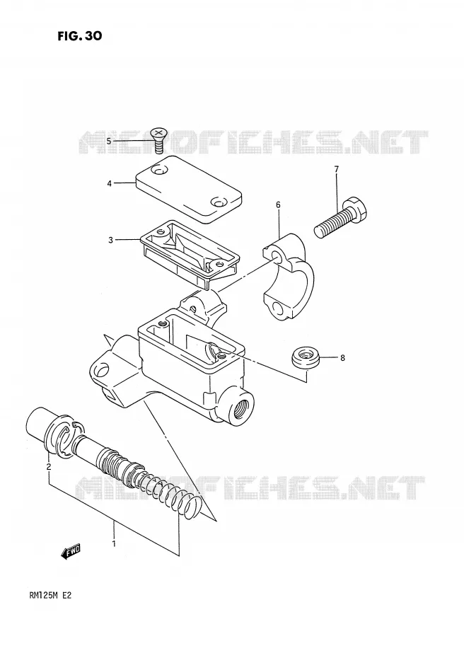 FRONT MASTER CYLINDER Suzuki MOTO 125 RM 1989  RM125K(E2)