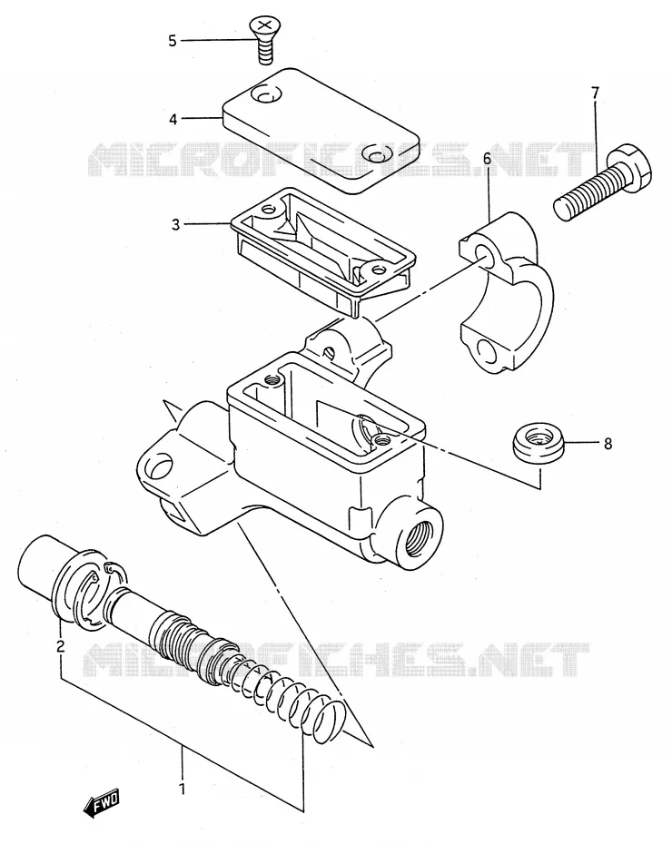 FRONT MASTER CYLINDER Suzuki MOTO 125 RM 1990  RM125L(E28)