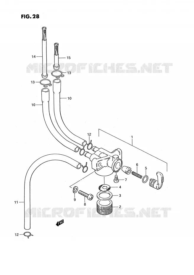 FUEL COCK Suzuki MOTO 50 PV 1991  PV50M(E15)