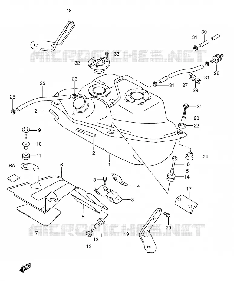 FUEL TANK Suzuki MOTO 1500 INTRUDER 2007  VL1500K7(E2)