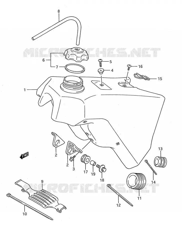FUEL TANK Suzuki MOTO 250 RM 1992  RM250N(E28)