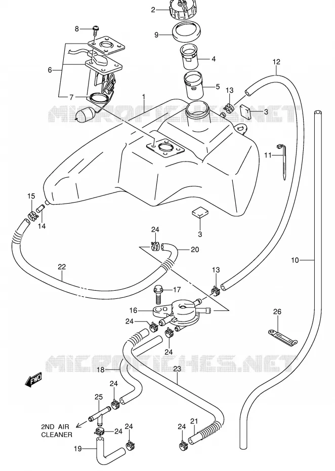 FUEL TANK Suzuki SCOOTER 125 UE 2001  UE125CTK1(P2)