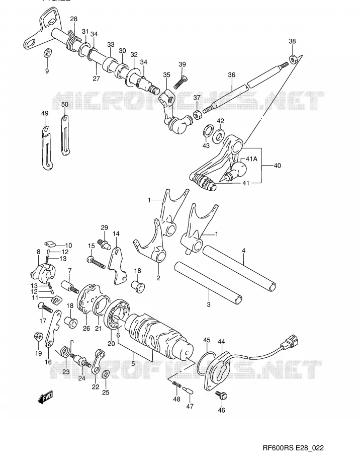 GEAR SHIFTING ASSY Suzuki MOTO 600 RF 1995  RF600RS(E28)
