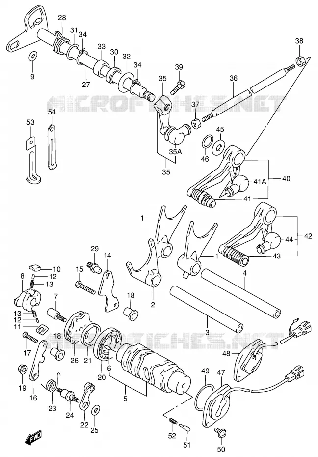 GEAR SHIFTING ASSY Suzuki MOTO 900 RF 1994  RF900RR(E2)