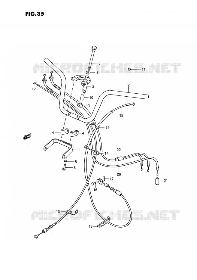HANDLEBAR (E15) Suzuki MOTO 50 PV 1994  PV50R(E15)