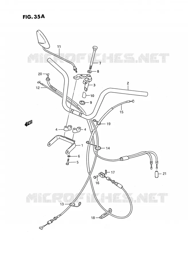 HANDLEBAR (E16) Suzuki MOTO 50 PV 1990  PV50L(E15)