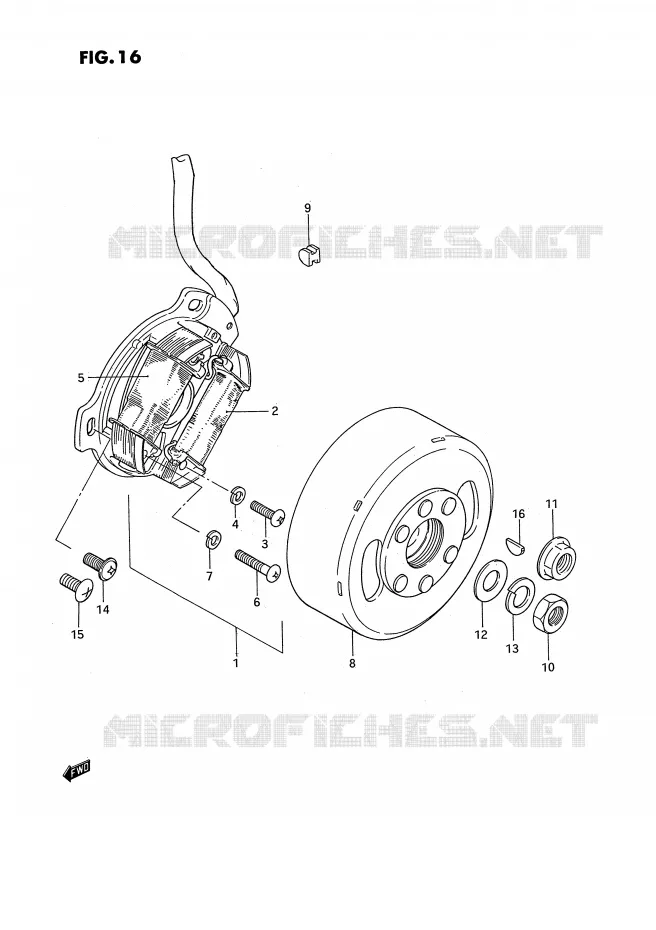 IGNITION (MODEL D/H/L/M E15) Suzuki MOTO 50 PV 1991  PV50M(E15)