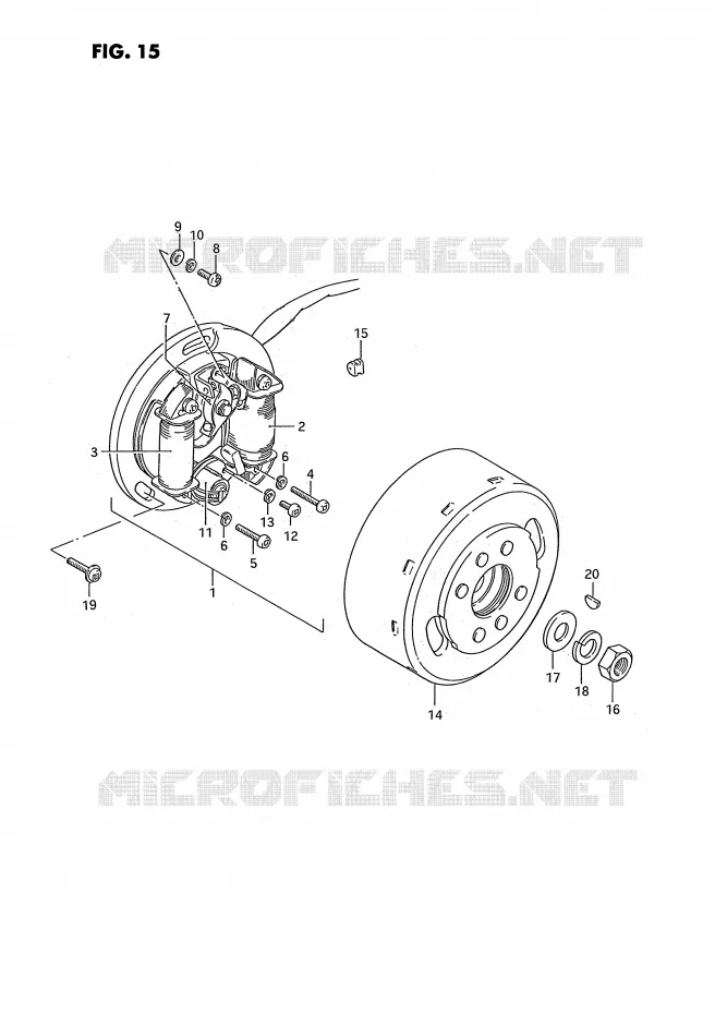 IGNITION (MODEL X E15, MODEL D/H/L/M E43) Suzuki MOTO 50 PV 1991  PV50M(E15)