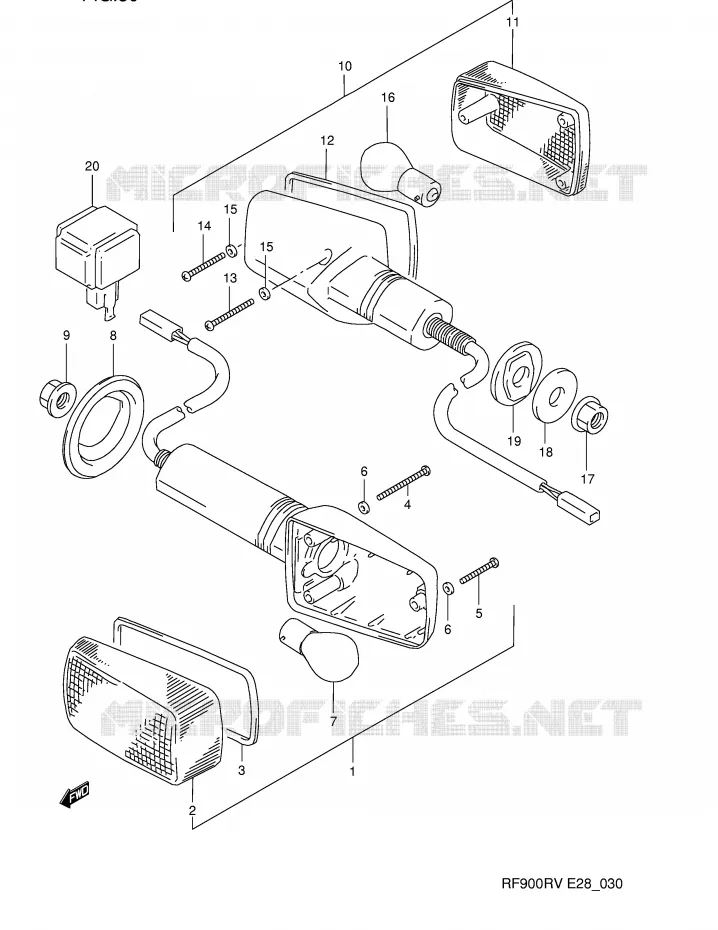 INDICATORS Suzuki MOTO 900 RF 1997  RF900RV(E28)