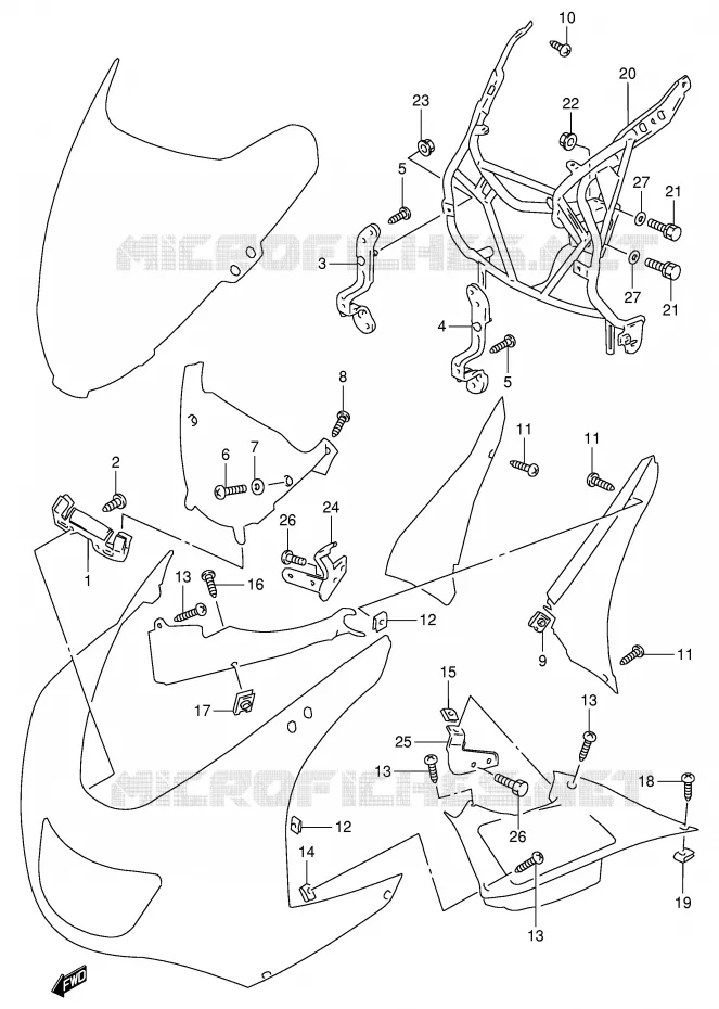 INSTALLATION PARTS Suzuki MOTO 900 RF 1995  RF900RS2(E2)