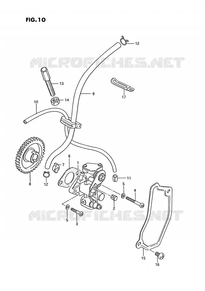 OIL PUMP (E16,E43,MODEL R E15,P15) Suzuki MOTO 50 PV 1983  PV50D(E15)