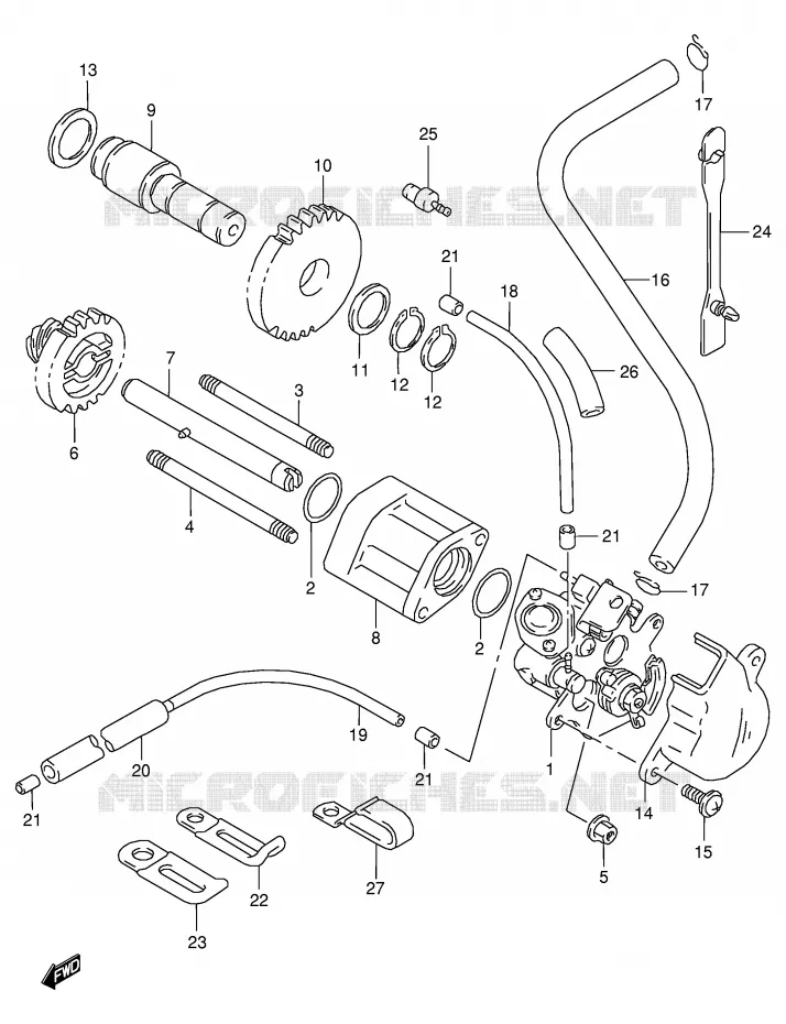 OIL PUMP Suzuki MOTO 125 RG 1994  RG125FR(E18)