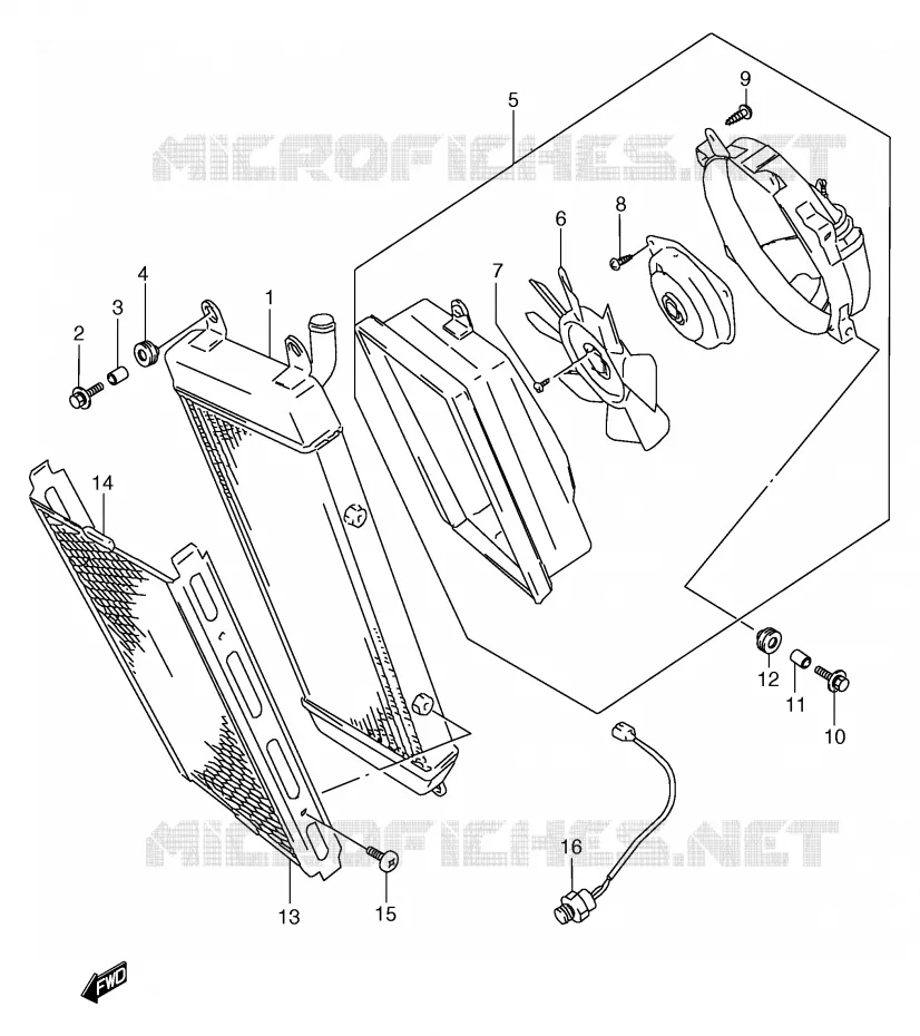 RADIATOR Suzuki MOTO 800 MARAUDER 2003  VZ800K3(E2)