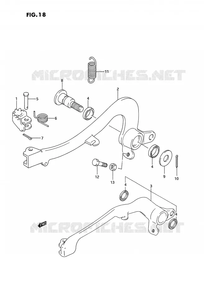 REAR BRAKE Suzuki MOTO 125 RM 1992  RM125N(E2)
