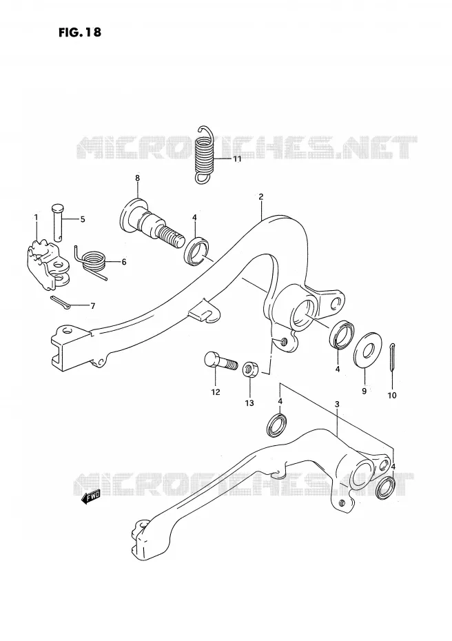 REAR BRAKE Suzuki MOTO 125 RM 1992  RM125N(E3)