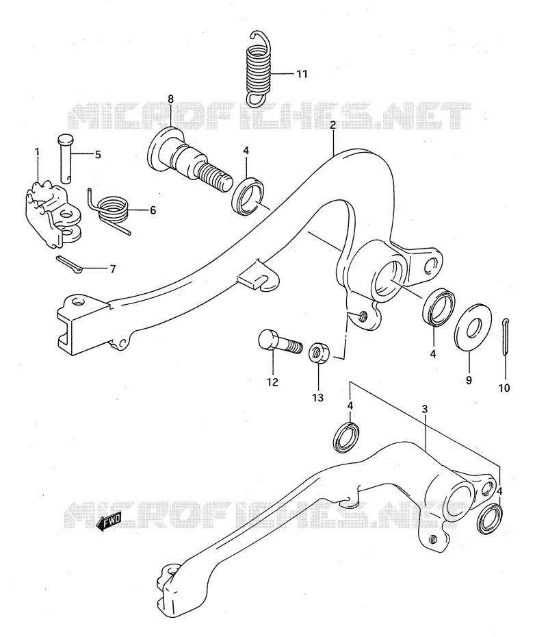 REAR BRAKE Suzuki MOTO 125 RM 1993  RM125P(E28)