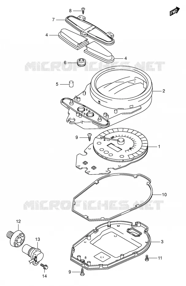 SPEEDOMETER Suzuki MOTO 1500 INTRUDER 2005  VL1500K5(E2)