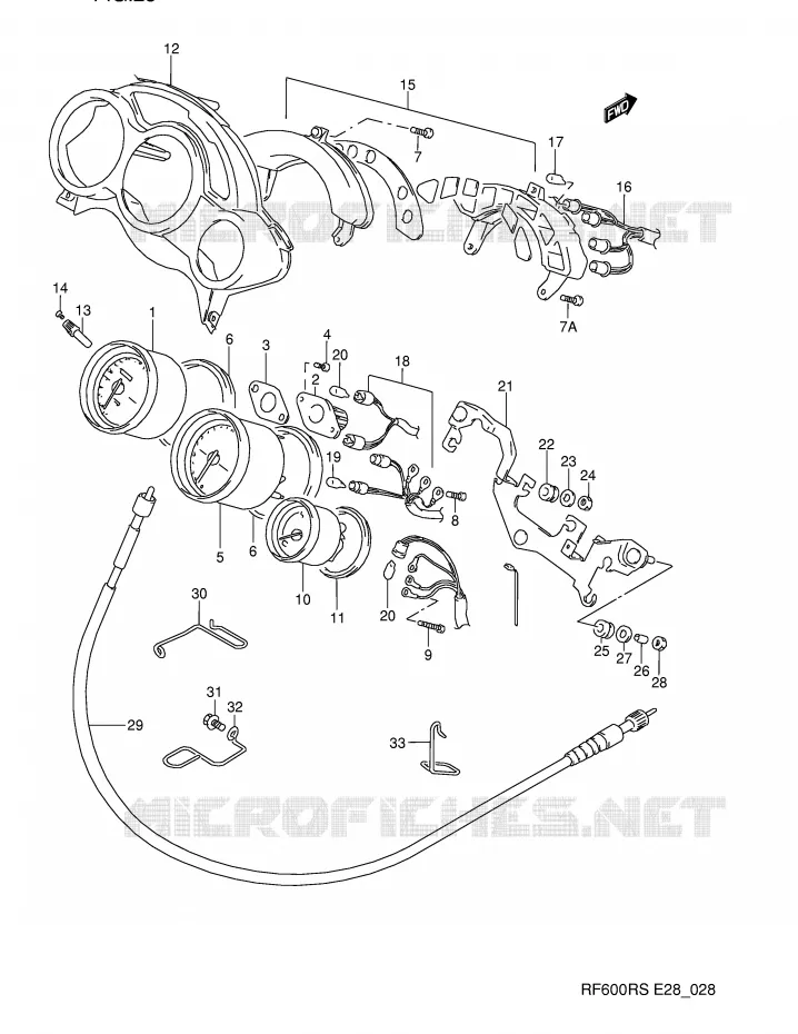 SPEEDOMETER Suzuki MOTO 600 RF 1994  RF600RR(E28)