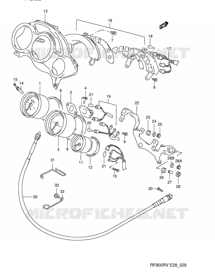 SPEEDOMETER Suzuki MOTO 900 RF 1994  RF900RR(E28)