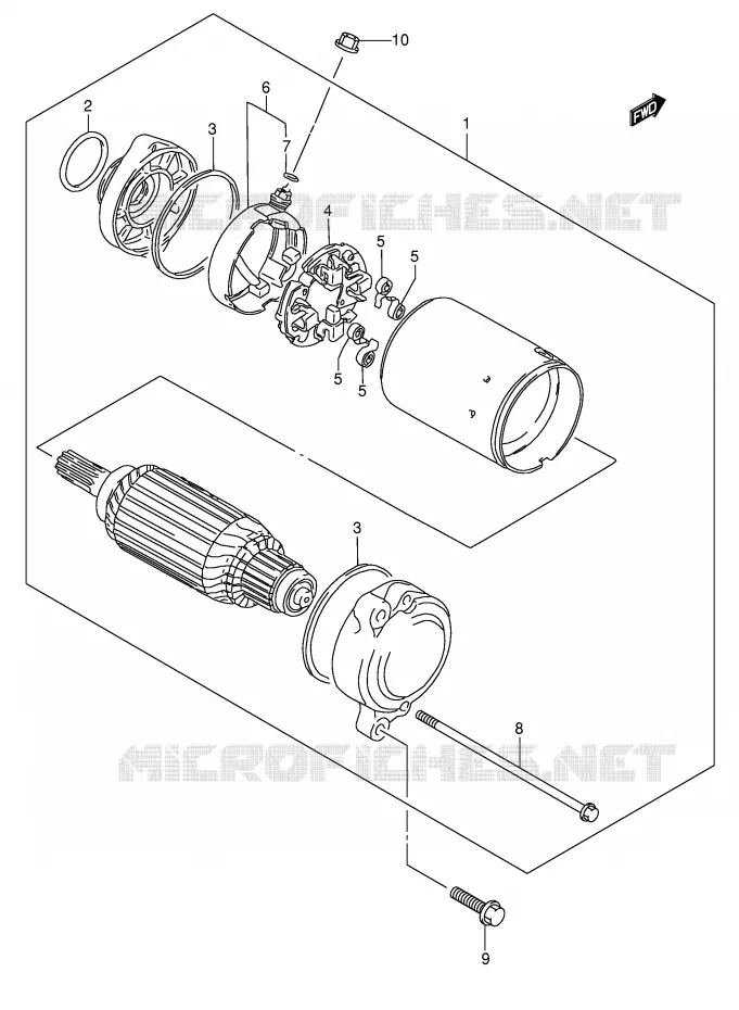STARTER MOTOR Suzuki MOTO 1500 INTRUDER 2008  VL1500K8(E2)