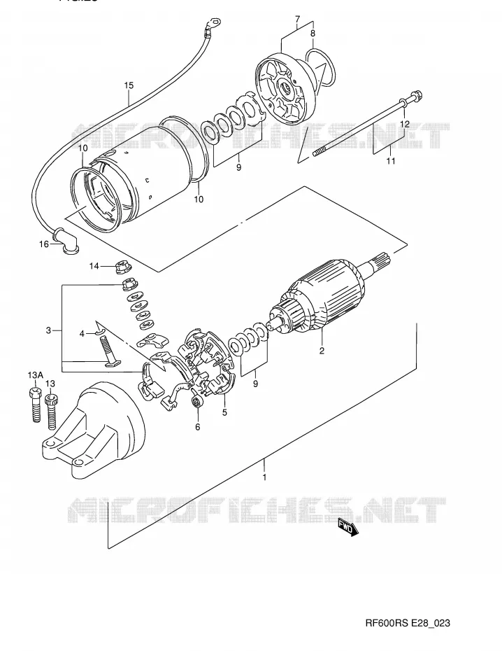 STARTER MOTOR Suzuki MOTO 600 RF 1993  RF600RP(E28)