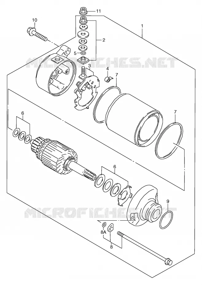 STARTER MOTOR Suzuki MOTO 800 MARAUDER 1999  VZ800X(E2)