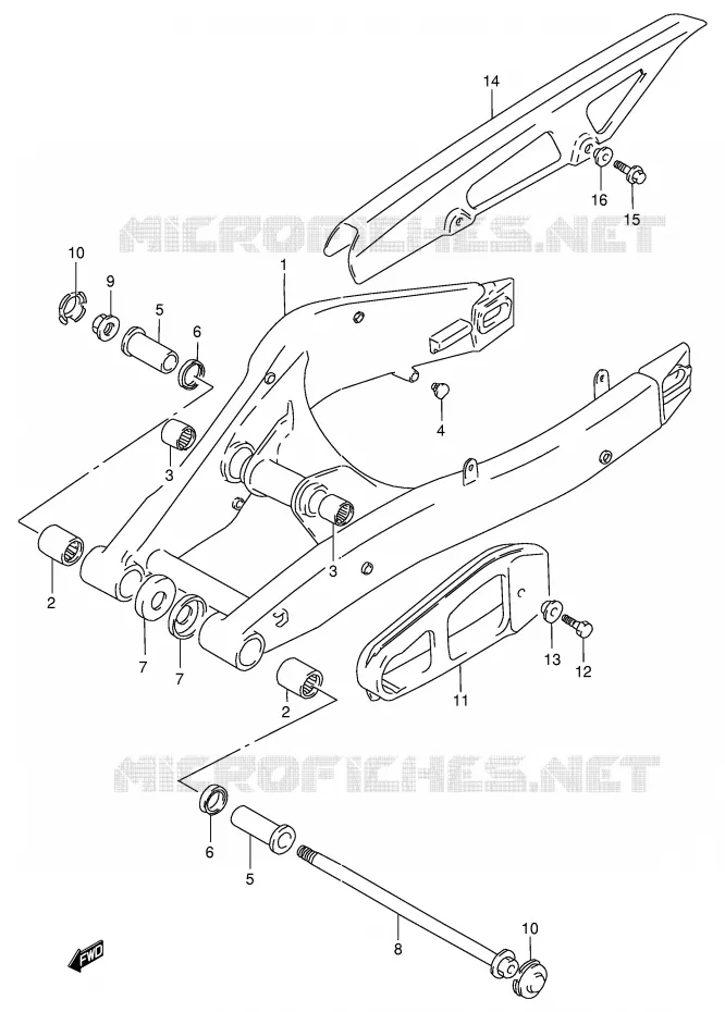 SWINGARM Suzuki MOTO 125 RG 1999  RG125FX(E6)