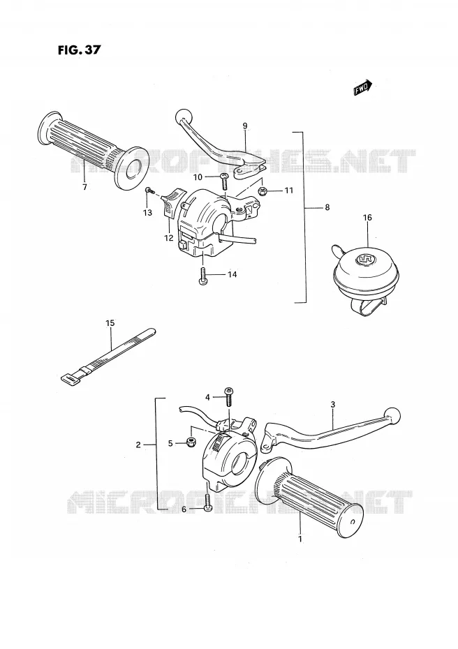 SWITCHES (E15) Suzuki MOTO 50 PV 1987  PV50H(E15)
