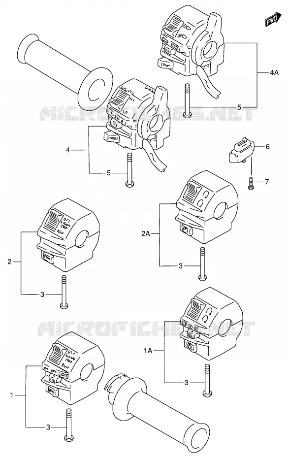 SWITCHES Suzuki MOTO 900 RF 1998  RF900RW(E2)