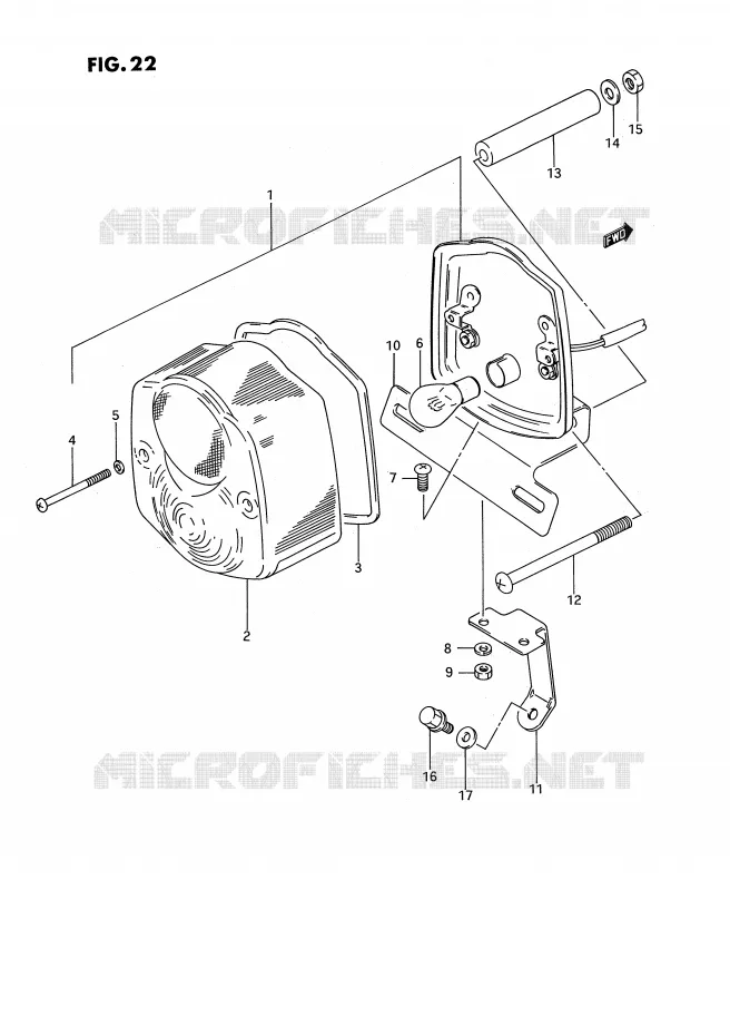 TAIL LIGHT (E16) Suzuki MOTO 50 PV 1987  PV50H(E15)