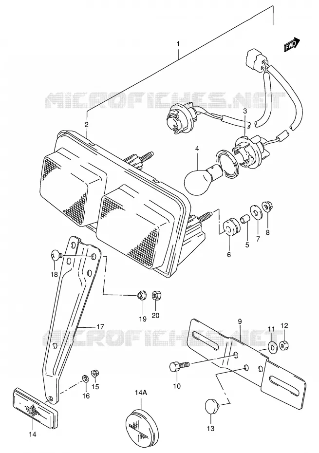 TAIL LIGHT Suzuki MOTO 125 RG 1994  RG125FR(E18)