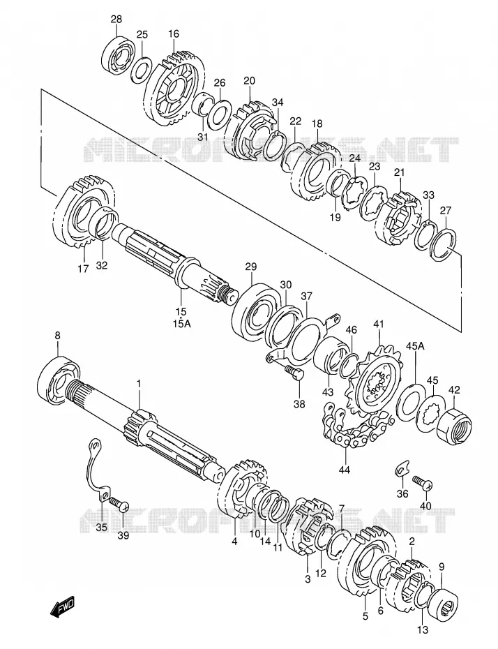 TRANSMISSION Suzuki MOTO 800 MARAUDER 2002  VZ800K2(E2)