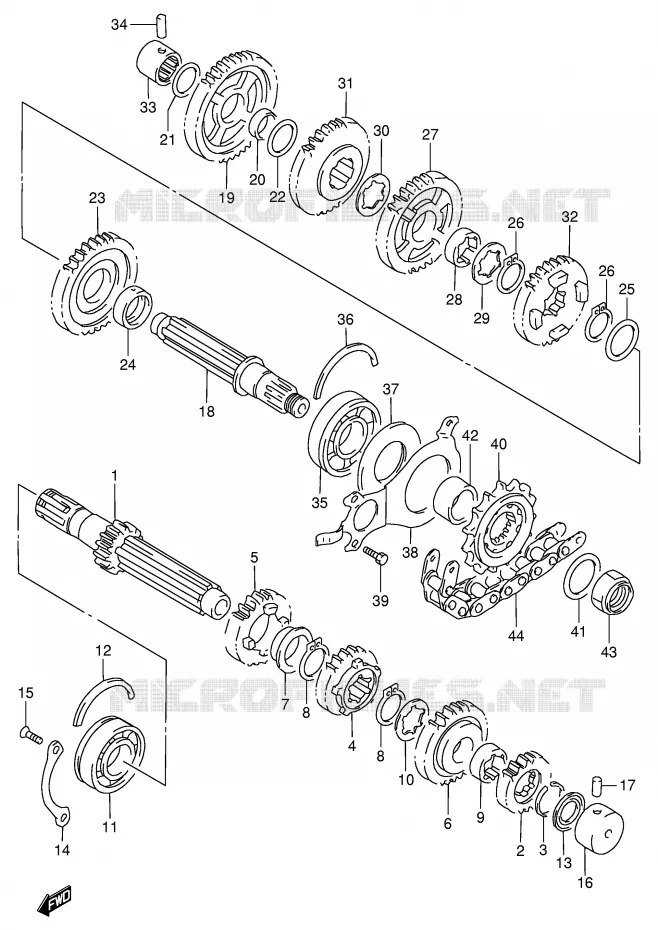 TRANSMISSION Suzuki MOTO 900 RF 1996  RF900RT(E2)