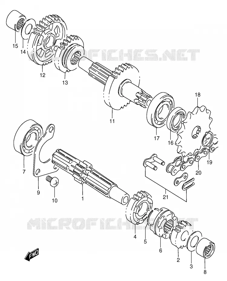 TRANSMISSION Suzuki SCOOTER 50 Autres-modeles 1991  RC50M(E1)