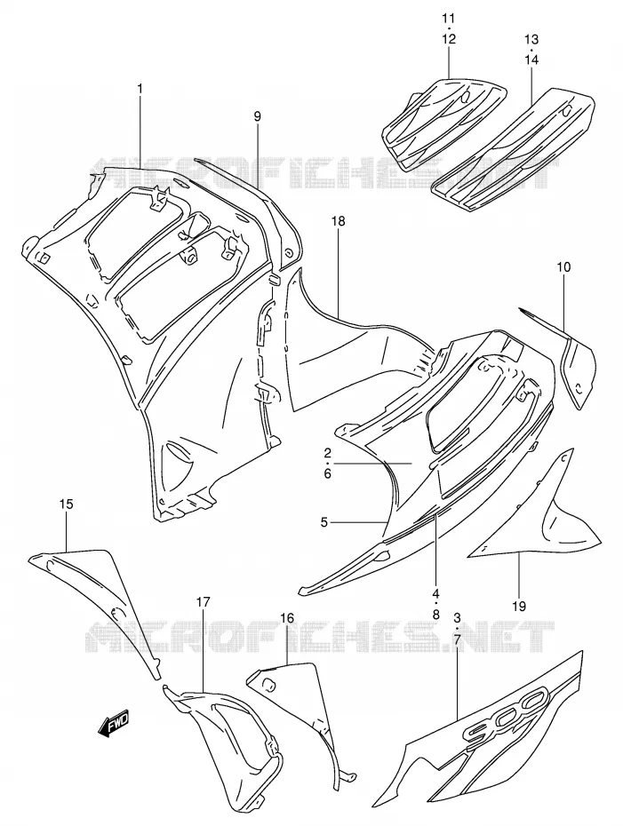 UNDER COWLING (MODEL W) Suzuki MOTO 900 RF 1994  RF900RR(E2)
