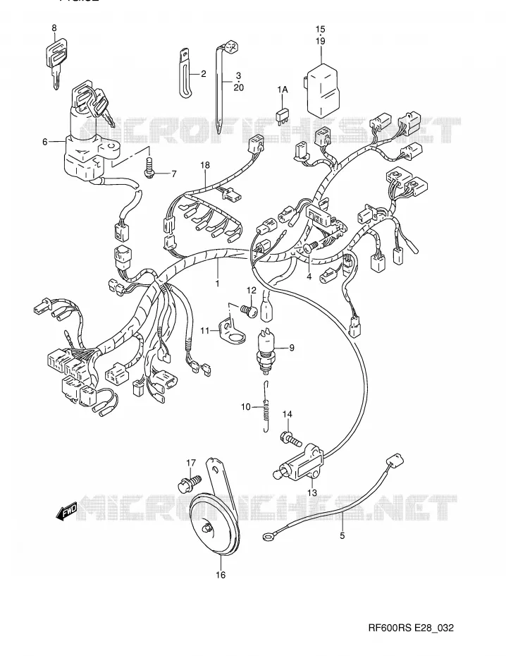 WIRING HARNESS Suzuki MOTO 600 RF 1994  RF600RR(E28)